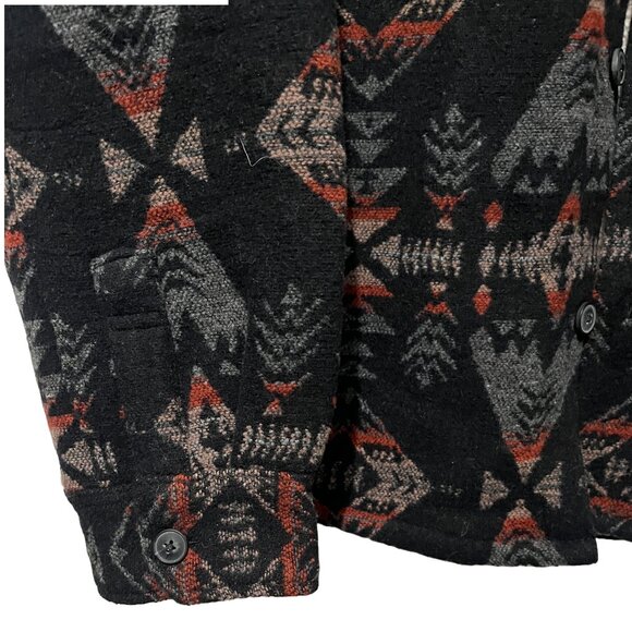 NWT Jachs New York Men's L Western Pattern Wool Blend Sherpa Lined Shirt Jacket - Picture 2 of 7